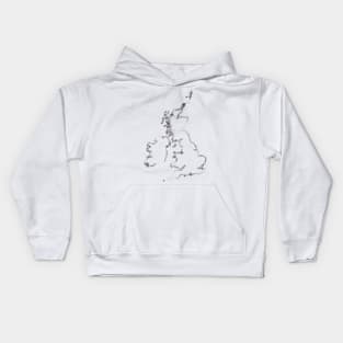 Map lineart Kids Hoodie